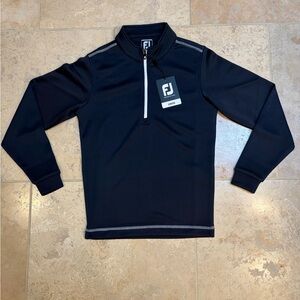 Foot Joy Mid-Layer Junior Golf Navy Quarter-Zip Pullover